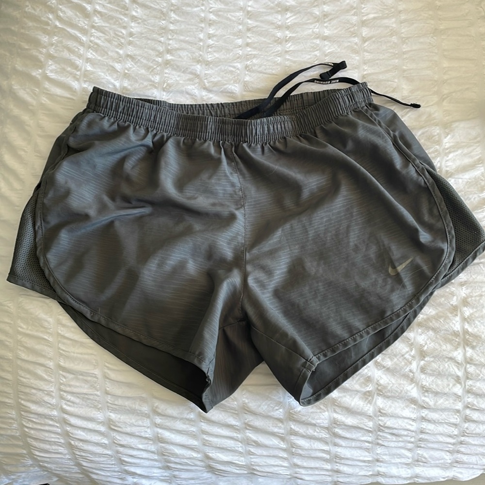 Grey Nike dry fit running shorts